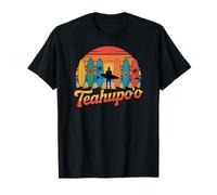 Teahupo'o Surfing, Retro Tahiti Tabla de Surf y Playa Tropical Camiseta