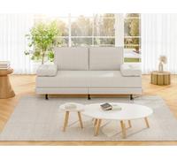 Teahutty Cama tapizada de 90/180 x 200 cm, sofá cama extensible con tela de terciopelo, estructura de cama, cama infantil con somier, cama individual para dormitorio (blanco, 90 x 200 cm)