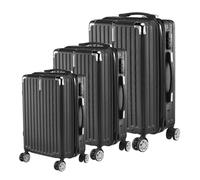 Teahutty Juego de equipaje de 3 piezas, maleta de viaje, maleta de carcasa dura, equipaje de caballero de vuelo con cerradura TSA, mango telescópico de aluminio, 4 ruedas giratorias, funda de vuelo