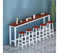 Teak Breakfast Bar Table High Kitchen Dining Table for Home & Restaurant Outdoor Radiator Table 100x40x100CM (Chairs Not Included)