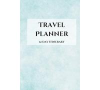 Teal 3-in-One 12 Day Travel Planner and Journal, Travel Notes, Itinerary Planner, Budget Planner, Teal Passport Stamp Cover, Travel Accessories, ... for Men, Passport Accessory, Travel Journal