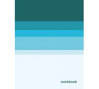 Teal and Aqua Striped Notebook: College ruled, large 8.5 x 11 lined journal for schoolwork, planning, and daily writing featuring teal and aqua stripes for a cool minimal design