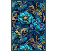 Teal Dreams - A Luxe Floral Notebook for Every Thought: Vintage-Inspired Writing Journal | 150 Pages | Luxurious Gold & Teal Flower Cover | Ideal for Note-Taking, Journaling, or Gifts