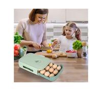 Teal Green Egg Storage Box - 21 Eggs Container for Refrigerator and Kitchen - Can be used for Fridge Storage - Protect and Keep Eggs Fresh
