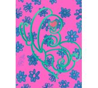 Teal, Whimsy Butterfly, Blue And Pink Daisy, Star-Detailed, 8x11 Page, Hardcover Journal, Art Pad, Sketchbook, Drawing Book: Created With Hand-Drawn Art By: Artist Mary Elisabeth Linder @ MaryEMade
