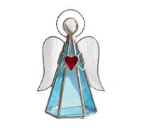 Tealight Candle Holder | Acrylic Stained Angel Desk Decoration | Table Suncatcher Decoration - for Home Living Room Bedroom Coffee Table Cabinet Shelf Nightstand Entryway