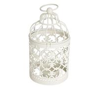 Tealight Lantern Hollow Pattern Decorative Metal Birdcage Candle Holder for Dining Table Wedding Party Indoor Outdoor Decor Iron 8 x 14.5cm