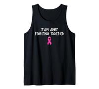 Team Aunt Fighting Together Mes de Concientización sobre el Cáncer de Mama Camiseta sin Mangas