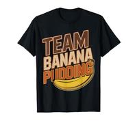 Team Banana Pudding Retro Postre Diseño Camiseta