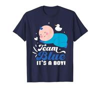 Team Blue It's A Boy - Revela de género para bebé Camiseta, Hombre, Azul Marino, 4XL