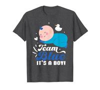 Team Blue It's A Boy - Revela de género para bebé Camiseta, Hombre, Jaspeado Oscuro, 4XL