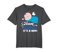 Team Blue It's A Boy - Revela de género para bebé Camiseta, Hombre Tallas Grandes, Jaspeado Oscuro, 4X Alto