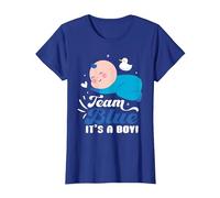 Team Blue It's A Boy - Revela de género para bebé Camiseta, Mujer, Azul Real, 3XL