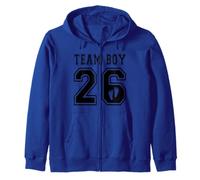 Team Boy 2026 - Adopción de Baby Shower para revelación de género, Color Azul Sudadera con Capucha