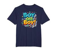 Team Boy Oh Boy! Tema de Deportes y Aventura lúdicos Camiseta, Hombre Tallas Grandes, Azul Marino, 6X Alto