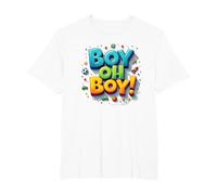 Team Boy Oh Boy! Tema de Deportes y Aventura lúdicos Camiseta, Hombre Tallas Grandes, Blanco, 6X Alto