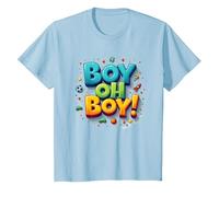Team Boy Oh Boy! Tema de Deportes y Aventura lúdicos Camiseta, Niños, Azul Bebé, 10 años