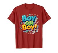 Team Boy Oh Boy! Tema lúdico de Deportes y Aventuras Camiseta, Hombre, Arándano, XXL