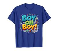 Team Boy Oh Boy! Tema lúdico de Deportes y Aventuras Camiseta, Hombre, Azul Real, L