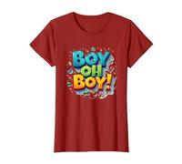 Team Boy Oh Boy! Tema lúdico de Deportes y Aventuras Camiseta, Mujer, Arándano, 3XL