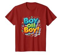 Team Boy Oh Boy! Tema lúdico de Deportes y Aventuras Camiseta, Niños, Arándano, 3 años