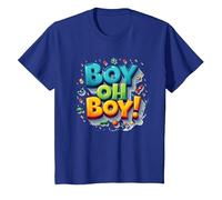 Team Boy Oh Boy! Tema lúdico de Deportes y Aventuras Camiseta, Niños, Azul Real, 3 años