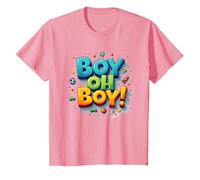 Team Boy Oh Boy! Tema lúdico de Deportes y Aventuras Camiseta, Niños, Rosado, 2 años