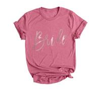 Team Bride Tees - Camiseta de novia para mujer, camiseta de dama de honor, camiseta de manga corta JGA para despedida de soltera, camiseta suave y acogedora