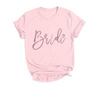 Team Bride Tees - Camiseta de novia para mujer, camiseta de dama de honor, camiseta de manga corta JGA para despedida de soltera, camiseta suave y acogedora