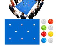 Team Building Game Set, Hole Tarp Group Game, Outdoor Cooperation Training Party Equipment, Teamwork Challenge Play Set, 8 Balls for School Home Yard Beach Park Family Events Use 78,74 x 57,09