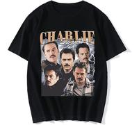 Team Charlie Swan T Shirt Billy Burke Graphic Printed Tshirts Men Cotton Short Sleeve Oversized tee Shirt Vintage Clothing Black XXL