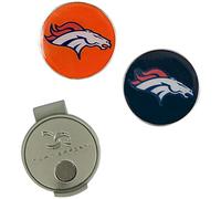 Team Effort NFL Sombrero Clip & 2 Bola marcadores, NFL Denver Broncos Hat Clip & 2 Ball Markers