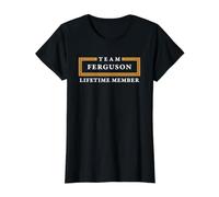 Team Ferguson Lifetime Member Apellido Camiseta gráfica económica, Mujer, Negro, XL