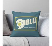 Team Fortress 2 Blu Team - Funda de almohada de poliéster y lino, terciopelo, impresa, con cremallera, decoración para el hogar