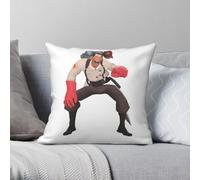 Team Fortress 2 Tf2 Medic Laugh - Funda de almohada cuadrada de poliéster y lino y terciopelo, con cremallera, decorativa, para habitación