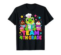 Team Fourth Grade Girls Frog Cupcake Back To School Camiseta