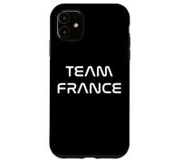 Team France Modern Futuristic White Font Carcasa para iPhone 11
