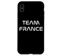 Team France Modern Futuristic White Font Carcasa para iPhone XS MAX