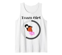 Team Girl Melanina Brown Skin Girls It's A Girl Baby Shower Camiseta sin Mangas