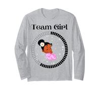 Team Girl Melanina Brown Skin Girls It's A Girl Baby Shower Manga Larga