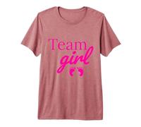Team Girl Pink Baby Shower Gender Reveal Party Camiseta Premium