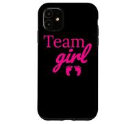 Team Girl Pink Baby Shower Gender Reveal Party Carcasa para iPhone 11