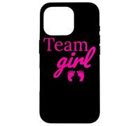 Team Girl Pink Baby Shower Gender Reveal Party Carcasa para iPhone 16 Pro