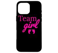 Team Girl Pink Baby Shower Gender Reveal Party Carcasa para iPhone 16 Pro Max