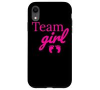 Team Girl Pink Baby Shower Gender Reveal Party Carcasa para iPhone XR