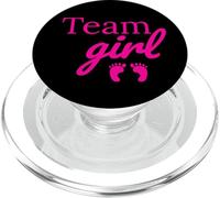 Team Girl Pink Baby Shower Gender Reveal Party PopSockets PopGrip para MagSafe