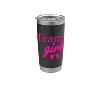 Team Girl Pink Baby Shower Gender Reveal Party Vaso térmico de acero inoxidable de doble pared