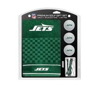 Team Golf Juego de Regalo de NFL New York Jets: Toalla de Golf Bordada, 3 Pelotas de Golf y 14 Tees de Golf de 2-3/4 Pulgadas, Toalla Triple Plegable de 16 x 22 Pulgadas y 100% algodón