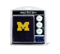 Team Golf NCAA Michigan Wolverines Juego de Regalo: Toalla de Golf Bordada, 3 Pelotas de Golf y 14 Camisetas de Golf de 2-3/4 Pulgadas, Toalla de Triple Pliegue de 16 x 22 Pulgadas y 100% algodón
