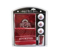 Team Golf NCAA Ohio State Buckeyes Juego de Regalo: Toalla de Golf Bordada, 3 Pelotas de Golf y 14 Camisetas de Golf de 2-3/4 Pulgadas, Toalla de Triple Pliegue de 16 x 22 Pulgadas y 100% algodón